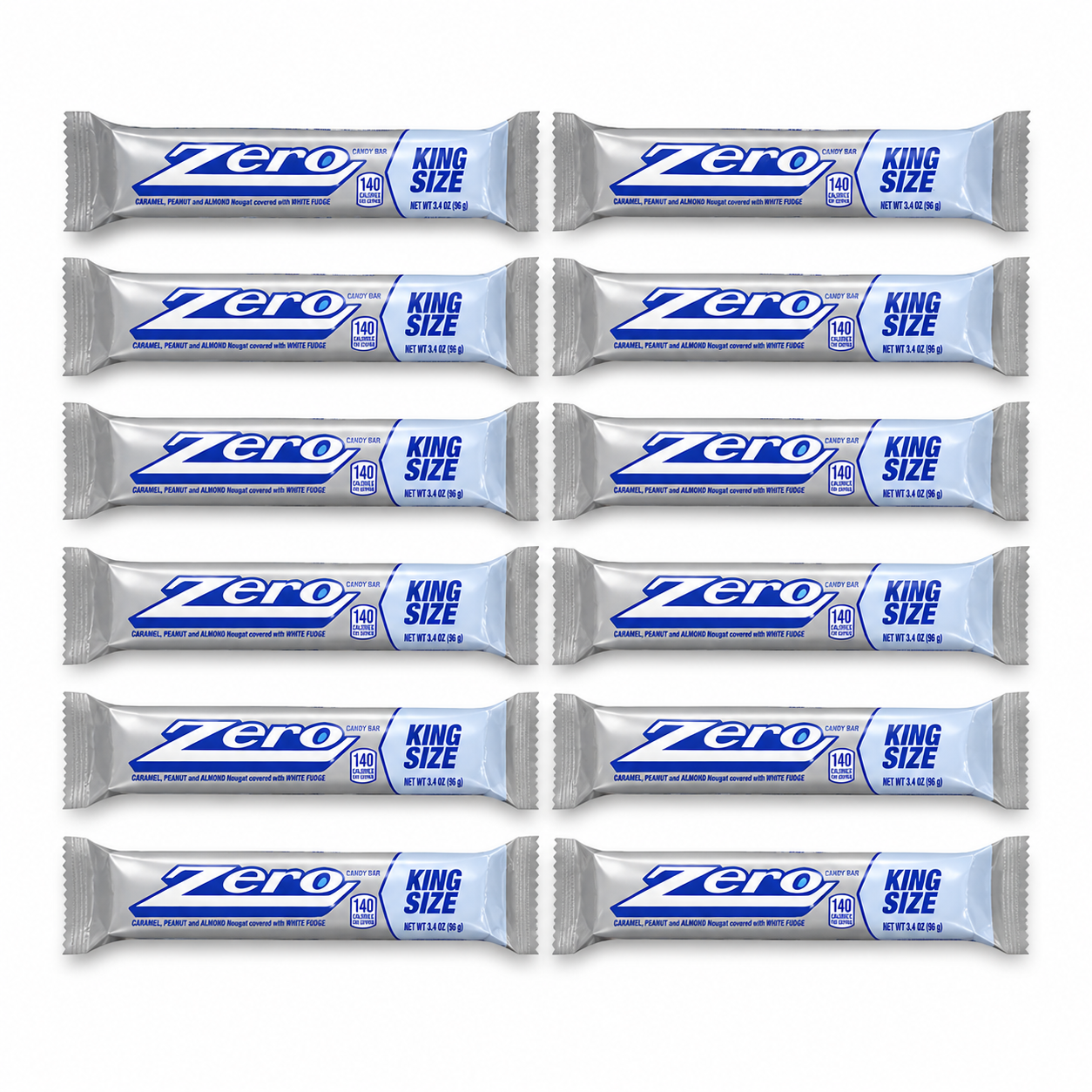 ZERO Candy Bar King Size 3.4 oz Bars Zero
